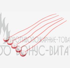 Контрольная универсальная номерная пломба для огнетушителей "Стандарт", 175мм (красная)