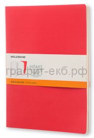 Книжка зап.Moleskine Large Volant линейка бордовая/красная QP721F14F2