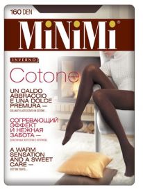 Колготки MINIMI Cotone 160 черные Nero