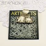 Брошь "Коты на валентинке" (JJ США)