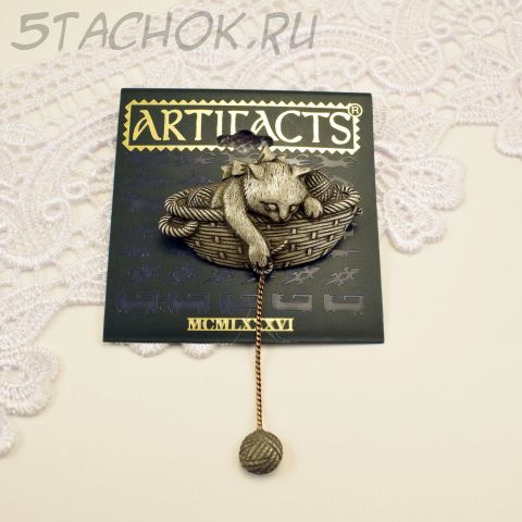 Брошь "Котенок с клубочком" (JJ США)