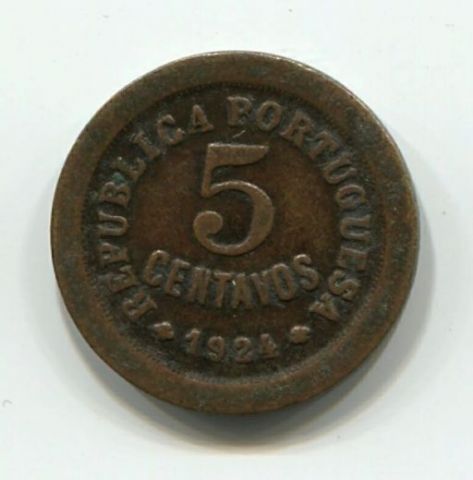 5 сентаво 1924 года Португалия