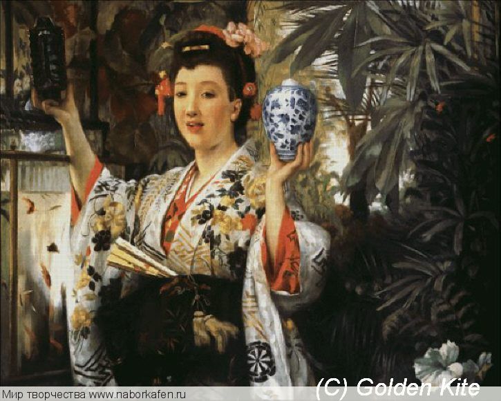 724 Young Lady Holding Japanese Objects