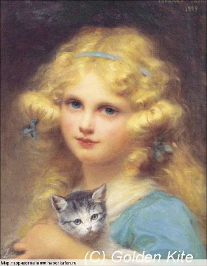 956 Young Girl Holding a Kitte