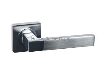 "Техно 22" дуб серый, черное стекло Межкомнатная дверь экошпон со стеклом