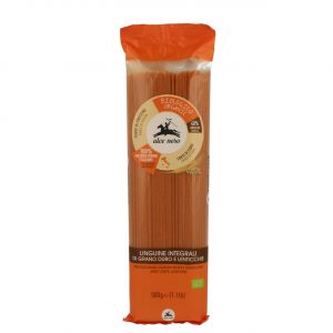 Макароны Лингвини из цельной пшеницы и чечевицы Alce Nero Linguine Integrali di grano duro e lenticchie Biologici - 500 г (Италия)
