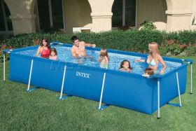 Каркасный бассейн 300 х 200 х 75 см Rectangular Frame Pool Intex 28272NP