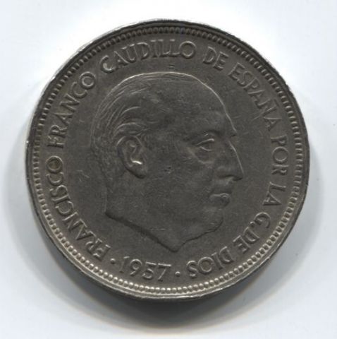 50 песет 1957 (1959) года Испания