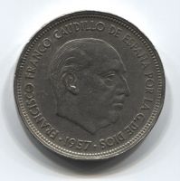 50 песет 1957 (1959) года Испания