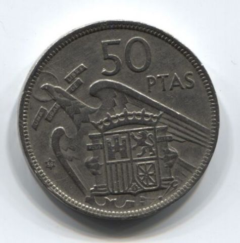 50 песет 1957 (1959) года Испания
