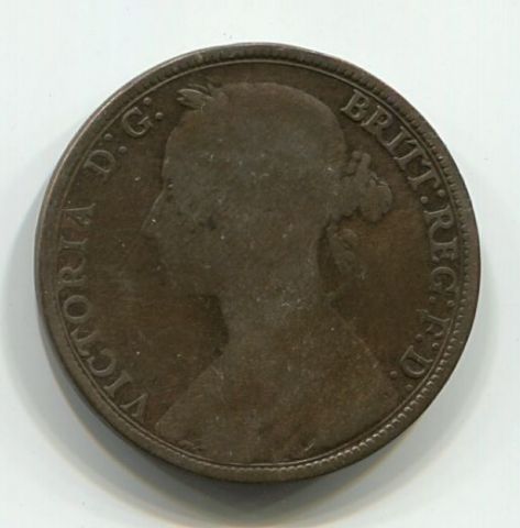 1 пенни 1883 года Великобритания