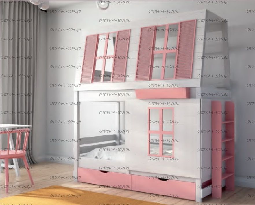 Кровать двухъярусная Домик Village №2