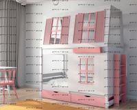 Кровать двухъярусная Домик Village №2