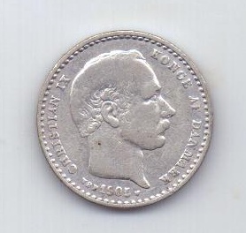 25 эре 1905 года XF Дания