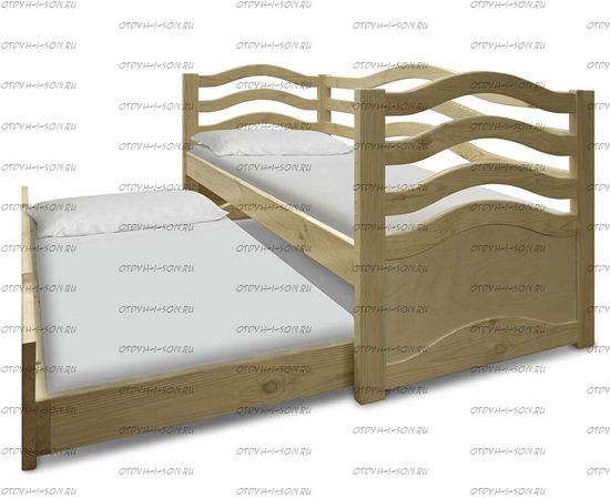 Кровать двухъярусная выкатная Бриз №В