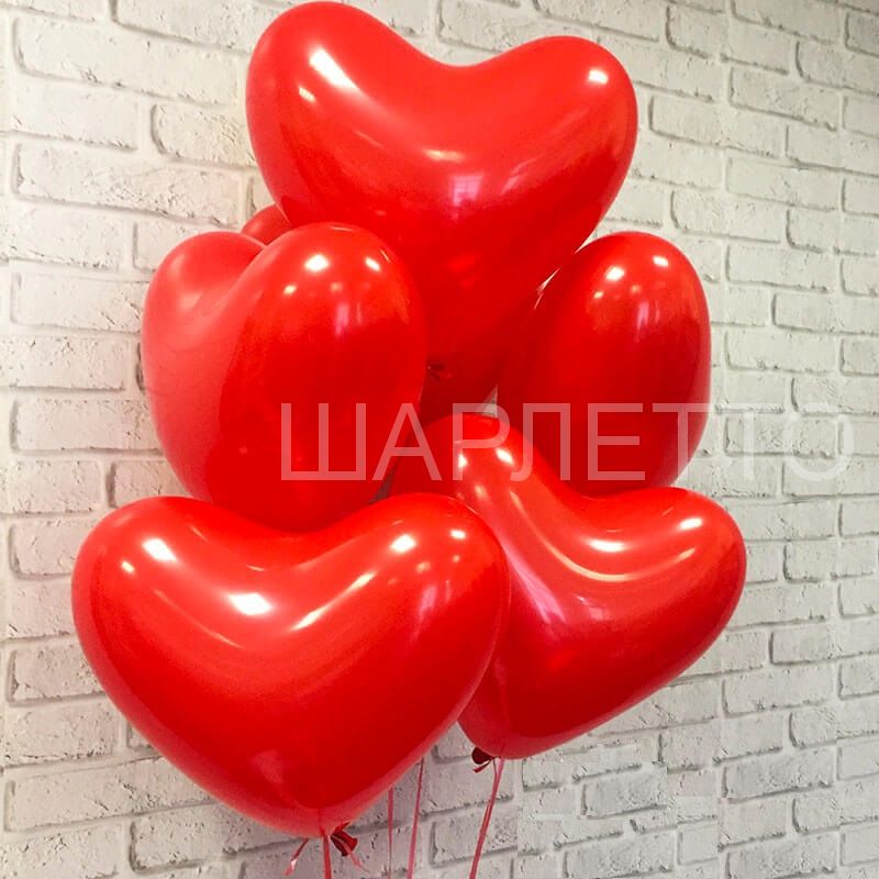 Сердце 35см, КРАСНЫЙ, латекс