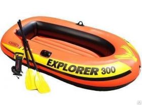 Надувная лодка EXPLORER-300-Set, трехместная INTEX58332