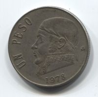 1 песо 1978 года Мексика