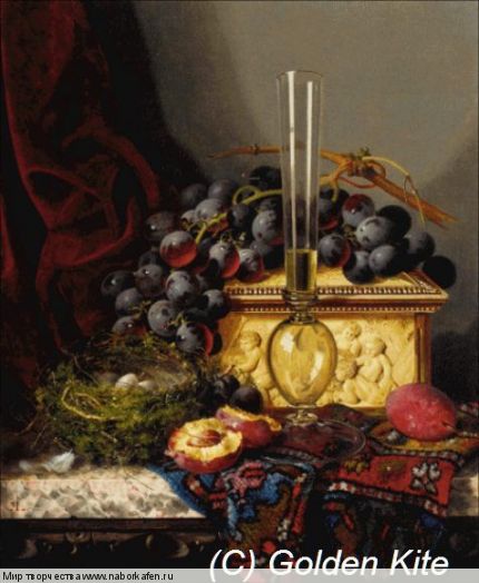 1823 Still Life With Fruit and Birds Nest