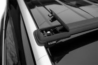 Багажник на рейлинги Nissan X-Trail T-32, Lux Hunter L54-B, черный, крыловидные аэродуги