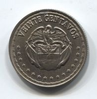 20 сентаво 1966 года Колумбия AUNC, Симон Боливар