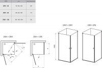 Душевой уголок Ravak Chrome CRV1 схема 1