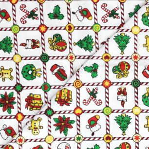 Отрез 50*40 см Новогодняя клетка