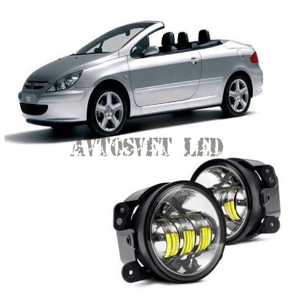 Противотуманные светодиодные фары ASF4-30W flood на PEUGEOT 307 CC