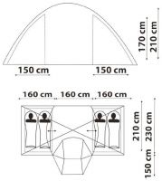 Палатка туристическая 4 местная Canadian Camper Sana 4 Plus royal фото2