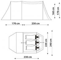 Палатка туристическая 3 местная Canadian Camper Tanga 3 woodland фото2