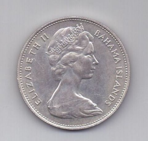 1 доллар 1966 года АUNC Багамские острова Великобритания