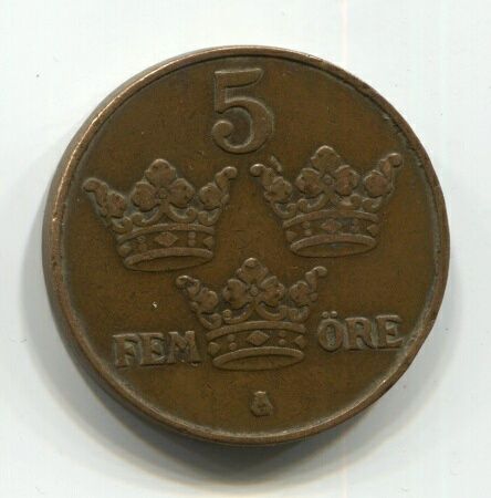 5 эре 1921 года Швеция