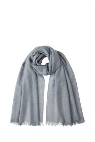 легкий тонкорунный экстра широкий шарф, пепельный цвет, SILVER Merino Tartan 100% шерсть мериноса,   плотность 2