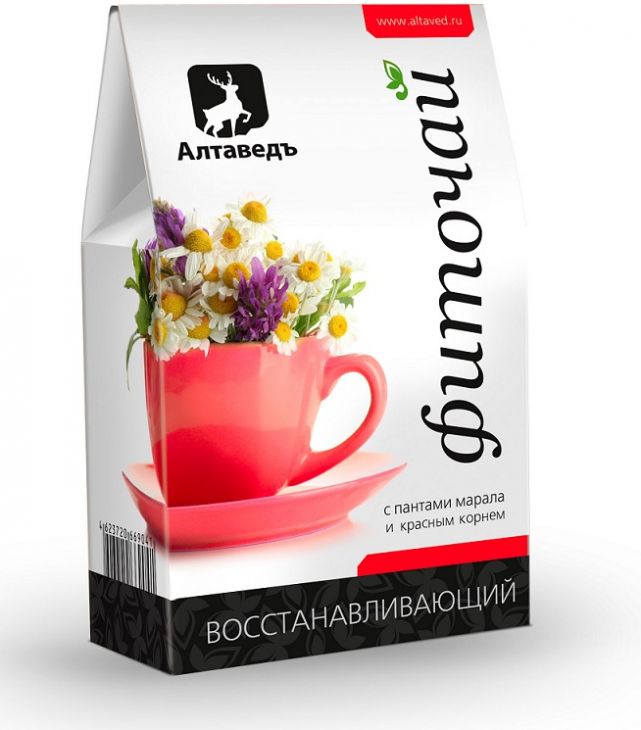 Восстанавливающий фиточай с пантами марала и красным корнем