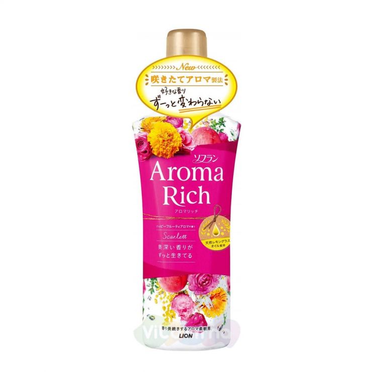 Lion Кондиционер для белья с богатым ароматом натуральных масел "Soflan Aroma Rich Scarlett" "Скарлетт"