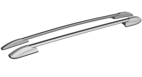 Рейлинги на Toyota Highlander (2013- ) серебристый пластик