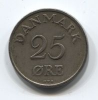 25 эре 1948 года Дания, редкий год
