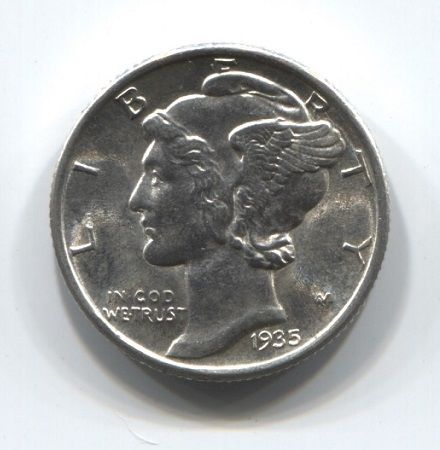 1 дайм (10 центов) 1935 года США UNC
