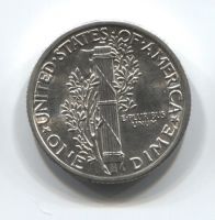 1 дайм (10 центов) 1935 года США UNC