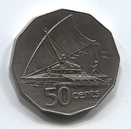 50 центов 1975 года Фиджи XF