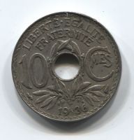 10 сантимов 1936 года Франция