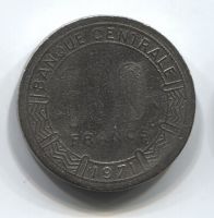 100 франков 1971 года Конго VF-