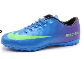 Бутсы сороконожки для зала и газона  New Mercurial Vapor IX IC синие