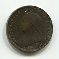 1/2 пенни 1896 года Великобритания VF+