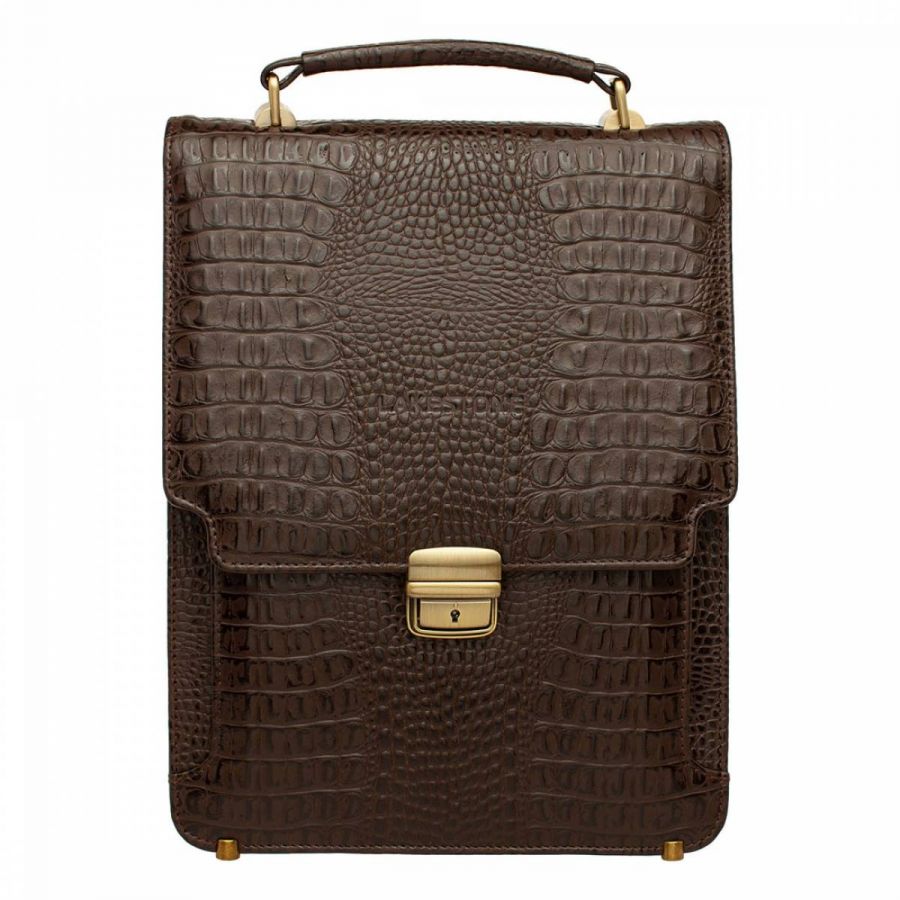 Мужской портфель Lakestone Gilbert Brown Caiman