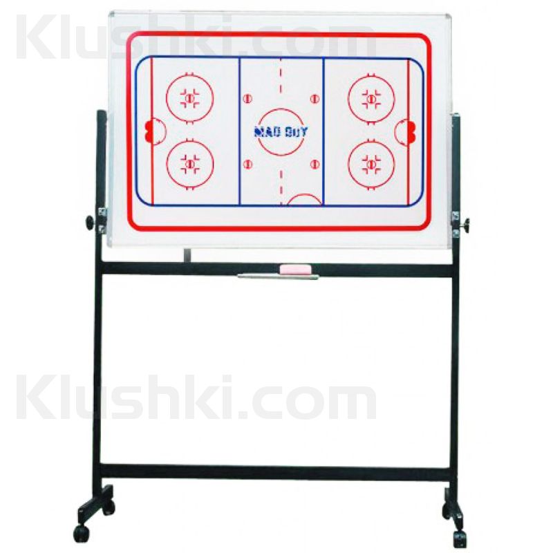 Доска тактическая хоккейная MAD GUY на колесах HOCKEY 90 x 120см