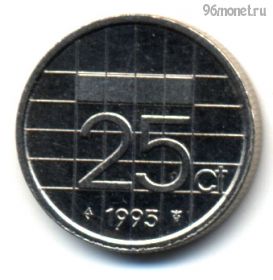 Нидерланды 25 центов 1995