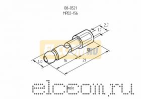 РАЗЪЁМ ШТЕКЕРНЫЙ изолированный ( VM 2- 156 ) REXANT