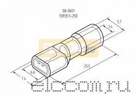 КЛЕММА ПЛОСКАЯ полностью изолированная ( VF 5.5- 250A ) REXANT