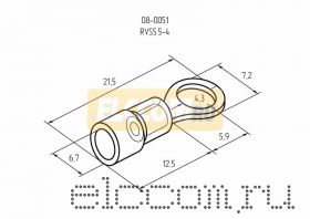 НАКОНЕЧНИК КОЛЬЦЕВОЙ изолированный (НКИ ?4.3мм) 4-6мм? (VR5.5-4) REXANT